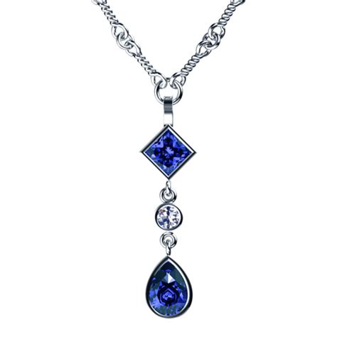 Tanzanite And Diamond Necklace #384 - Seattle Bellevue | Joseph Jewelry