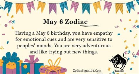 May 6 Zodiac Is Taurus, Birthdays And Horoscope - ZodiacSigns101