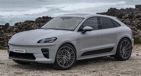 Here’s A Taycan-esque Take On The 2023 Porsche Macan EV | Carscoops