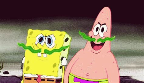 Spongebob Men GIF - Spongebob Men Mustache - Discover & Share GIFs