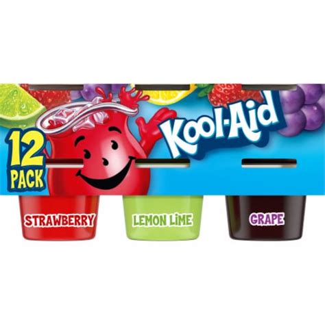 Kool-Aid Strawberry Lemon Lime and Grape Ready To Eat Gelatin Snacks, 12 ct - Pick ‘n Save