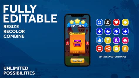 (PSD) Mobile Game UI Vector Elements Premium in 2D Assets - UE Marketplace