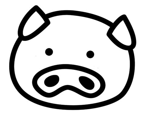 Pig Face Silhouette - ClipArt Best