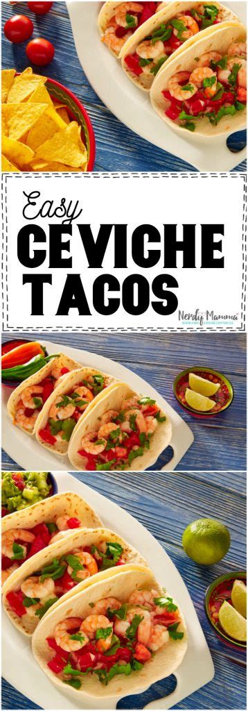 Easy Ceviche Tacos - Nerdy Mamma