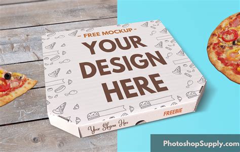 (FREE) Pizza Box Mockup - Photoshop Supply