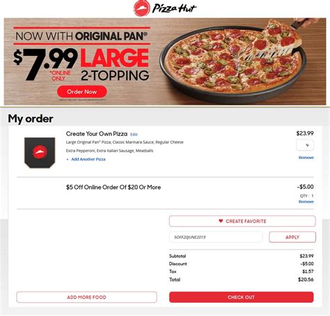 Coupon Pizza Hut Online Order - Pizza Hut April 2021 Coupons And Promo Codes / Available on the ...