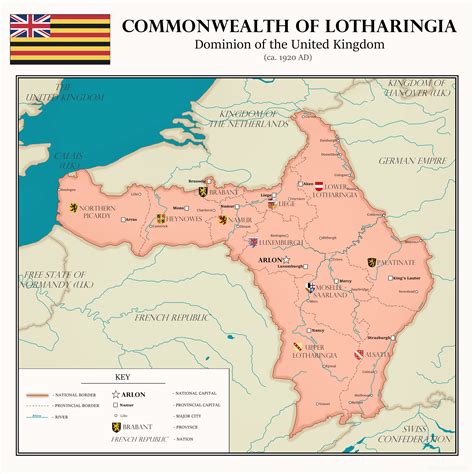 Map of Lotharingia if it had existed in the 1920s and was a British dominion (no lore) : r ...