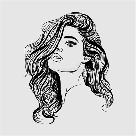 Woman Face Sketch Illustration Stock Vector - Illustration of woman ...