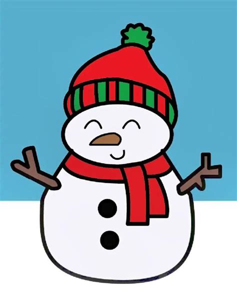 24+ Cute Snowman Drawing - SlsabeelLori