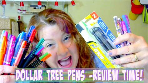 Dollar Tree Review : Pens Pens and More Pens - YouTube