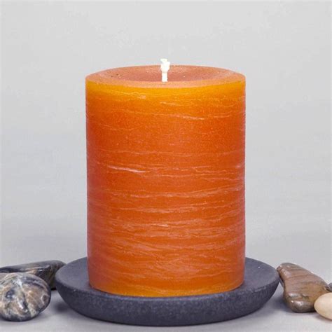 Orange Pillar Candle | Citrus Rustic - Nordic Candle