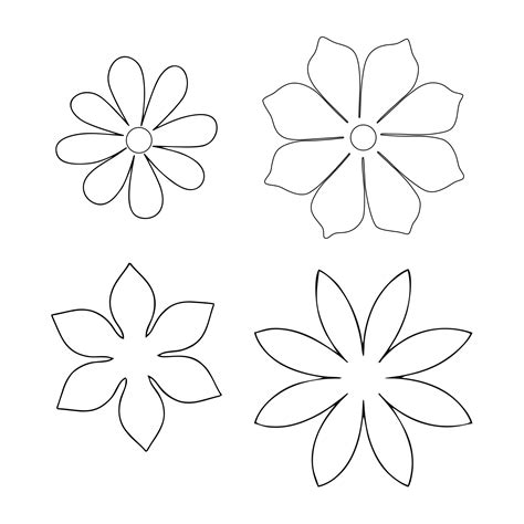 5 Petal Paper Flower Template | Best Flower Site