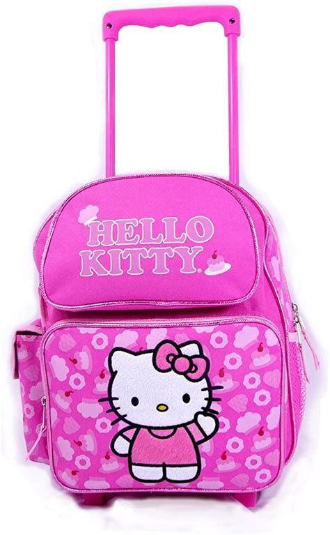 Hello Kitty Rolling Backpack Kitty Wheeled 12" Backpack Pink - Walmart.com