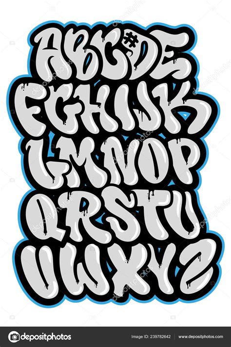 Graffiti alphabet type Stock Vector by ©Dovbush94 239782642