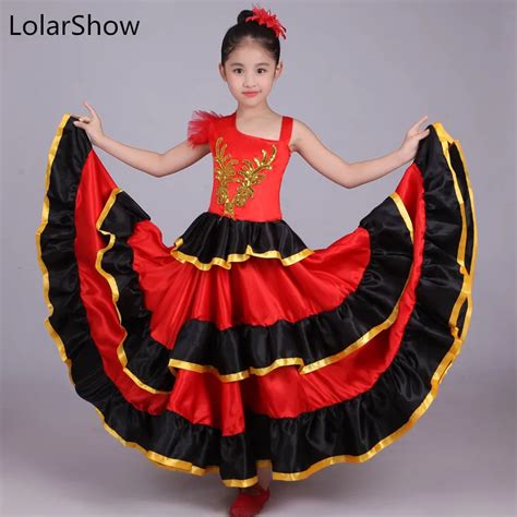 Kids Flamenco Skirt jupe flamenco enfant Flamenco Dress Spain-in Flamenco from Novelty & Special ...