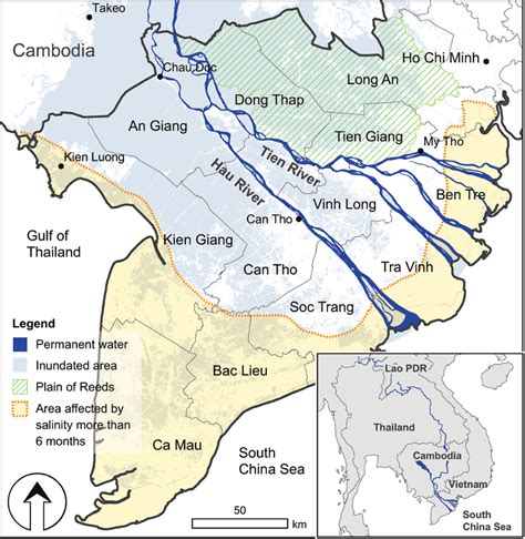 Mekong River Delta Map