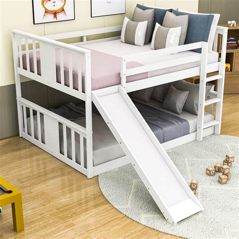 Harriet Bee Ethyleen Twin Over Twin Wood Bunk Bed with Slide & Reviews ...