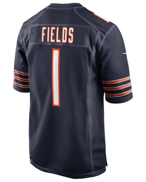 Nike Satin Justin Fields Bears Game Day Jersey in Navy/Navy (Blue) for Men | Lyst