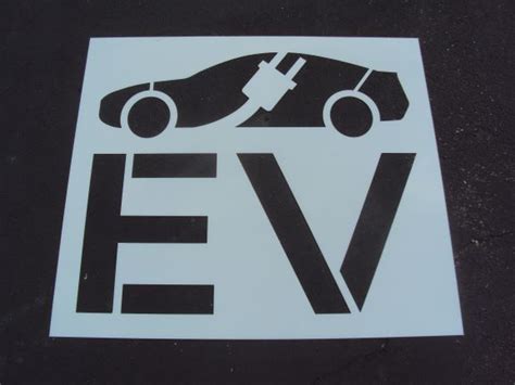 Electric Vehicle Parking Stencil By American Striping OHIO