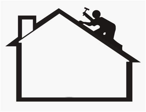 House Construction Clipart Black And White - Roofing Clip Art, HD Png Download - kindpng