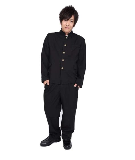 Buy PATYMO Japanese High School Student Uniform Costume, Black, Men's Standard Size Online at ...