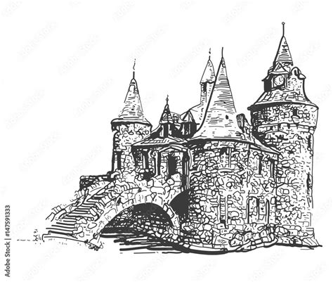 Gothic Castle Drawings