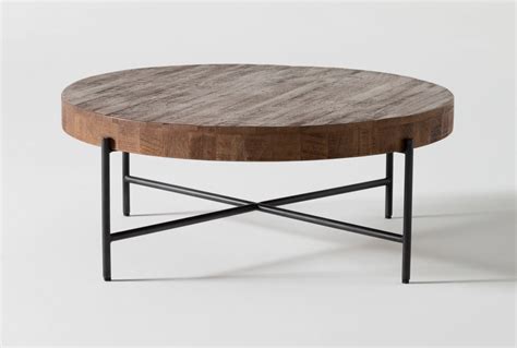 Dunkin 38 Inch Round Coffee Table | Sectional coffee table, Round wood coffee table, Round ...