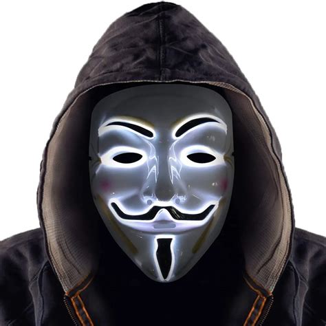 LED Halloween Hacker Dreamwear Full Face Mask Festive Cosplay Costume ...