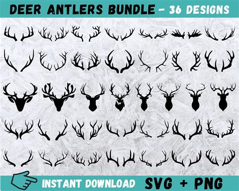 Deer Antlers SVG Deer Antlers Clipart Antlers Svg Deer - Etsy