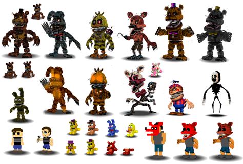 Fnaf 4 Characters Canon by Educraft on DeviantArt