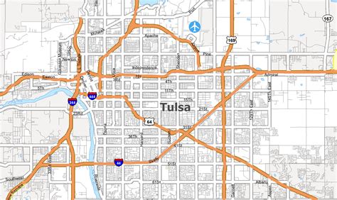 Map of Tulsa, Oklahoma - GIS Geography