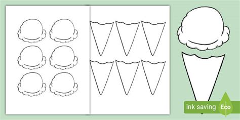 Ice Cream Scoop Template - Teacher Made - Twinkl