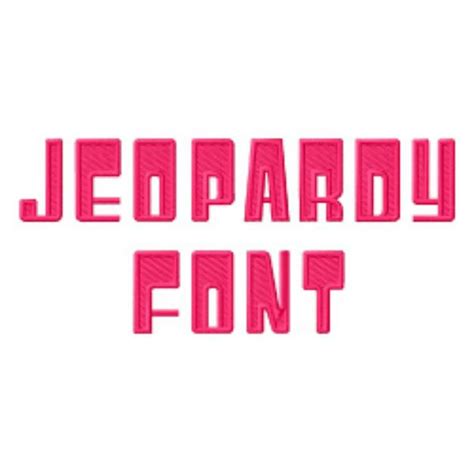 Jeopardy Font Embroidery Font | Classification embroidery fonts by Grand Slam Designs