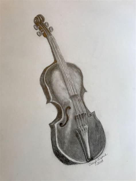 Pencil drawing violin | Pencil drawings, Drawings, Violin