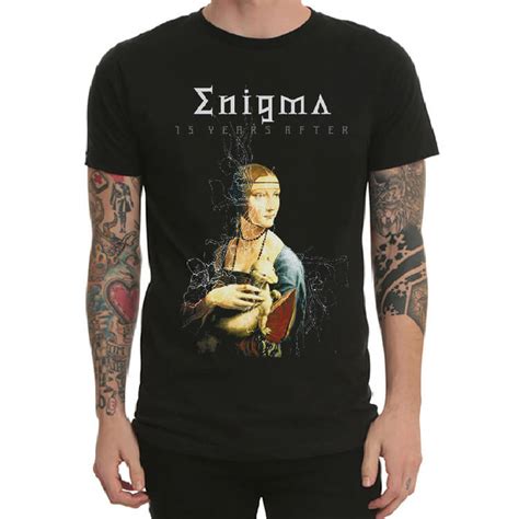 Enigma Fan T-Shirt Black Heavy Metal Band Tee | WISHINY