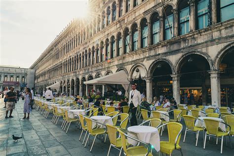 Cafe restaurant Piazza San Marco in Venice, Italy. Photograph by Petru Dorel Stan