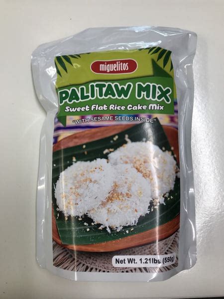 Miguelito - Palitaw Mix 550g - Sweet Flat Rice Cake Mix with sesame se – Fresh Food Market ...