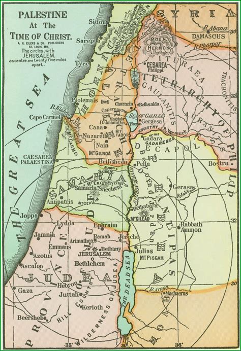 Old Map Of Palestine - photos and vectors