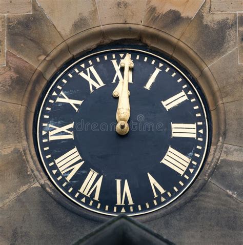 Clock Face at 12 o`clock stock photo. Image of timepiece - 260196202