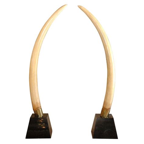 Pair Resin Elephant Tusks at 1stdibs