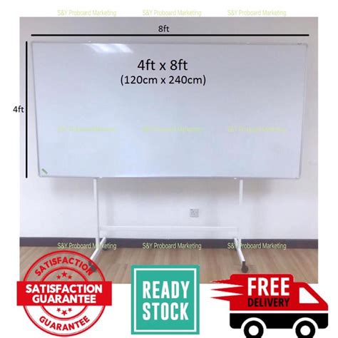 4x8 Magnetic Whiteboard With Stand Size 4ft x8 ft | Shopee Malaysia