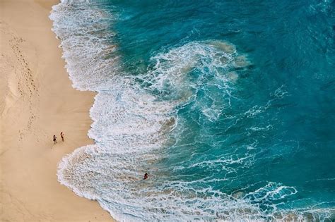 Aerial drone top view on ocean beach | Aerial, Nature backgrounds, Aerial drone