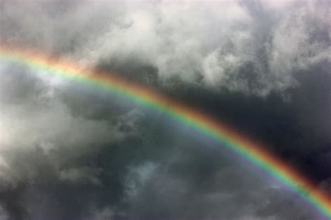 Dark Clouds And Rainbow Free Stock Photo - Public Domain Pictures