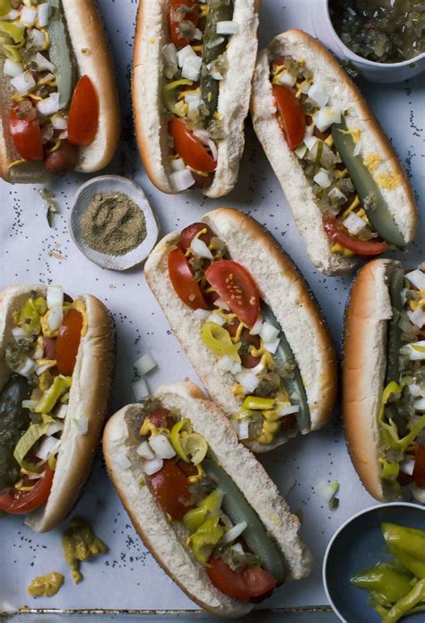 Chicago Style Hot Dogs with D.I.Y. Poppy Seed Buns - A Cozy Kitchen