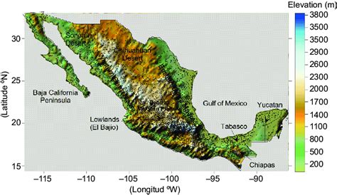 Elevation New Mexico Topographic Map