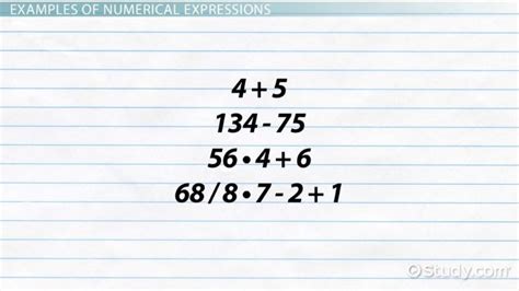 Numerical Expression | Definition & Examples - Lesson | Study.com