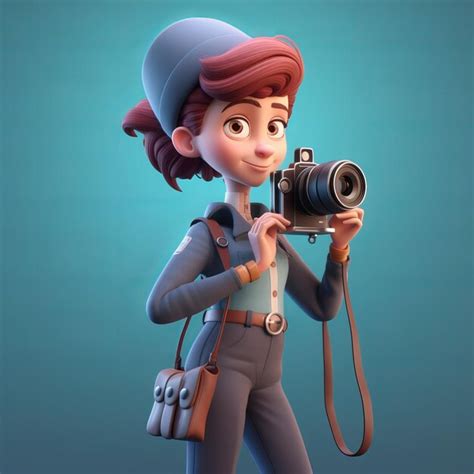 Premium AI Image | A Photographer Cartoon Character