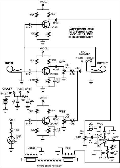 Guitar Reverb Pedal project under Musical & Effects Circuits -4732- : Next.gr