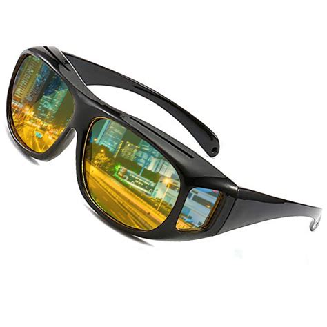 Buy UV400 Night Vision Glasses Fit Over Prescription Eyewear Wrap Arounds Sunglasses Driving ...