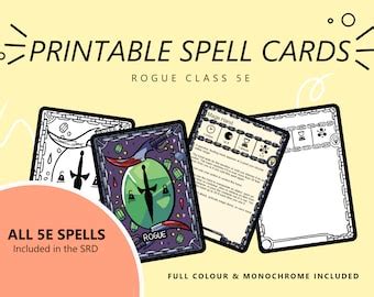 Arcane Trickster Spell Cards - Etsy